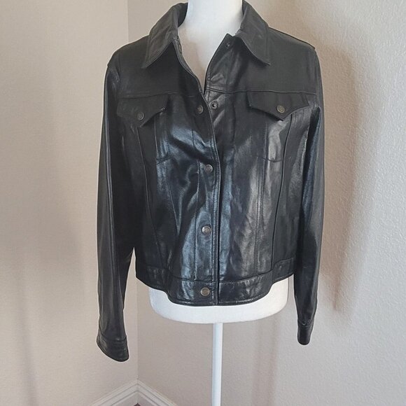 Finity Midnight Leather Jacket - Picture 3 of 12